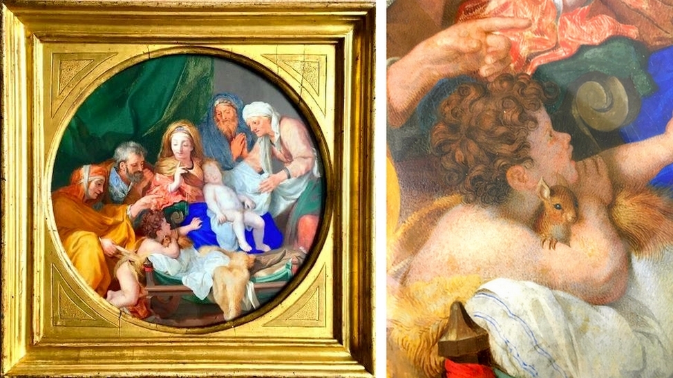  Le Brun, Le Sommeil de l'Enfant Jsus (aussi surnomm Le Silence). Grce aux prcieux dons des Amis, l'Association des Amis de Vaux-le-Vicomte a acquis en avril dernier cette remarquable peinture, variation d'un des tous premiers chefs d'oeuvre de Charles. Elle est date de 1655.